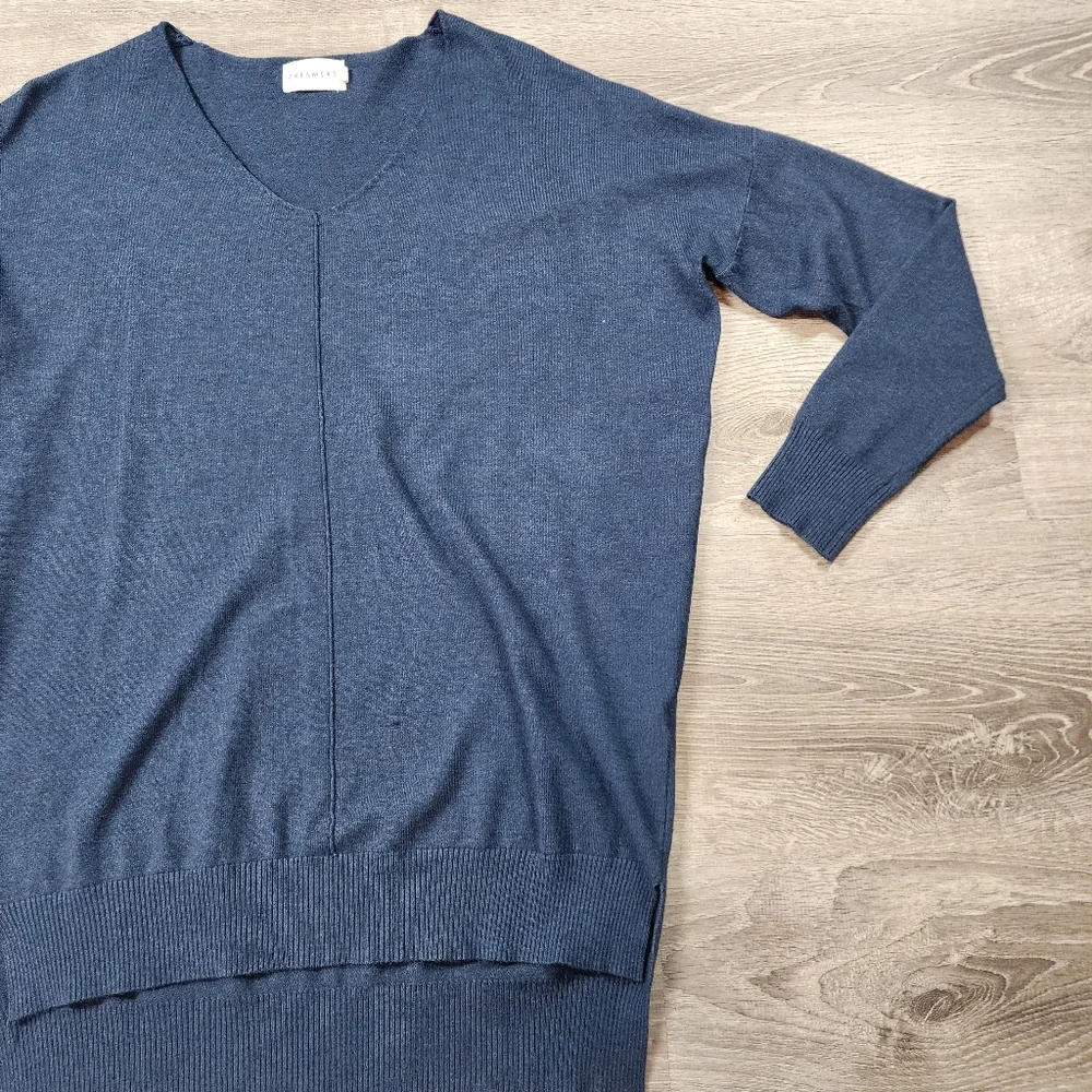 DREAMERS Dark Blue Super Soft Long Sleeve Pullover Sweater S / M